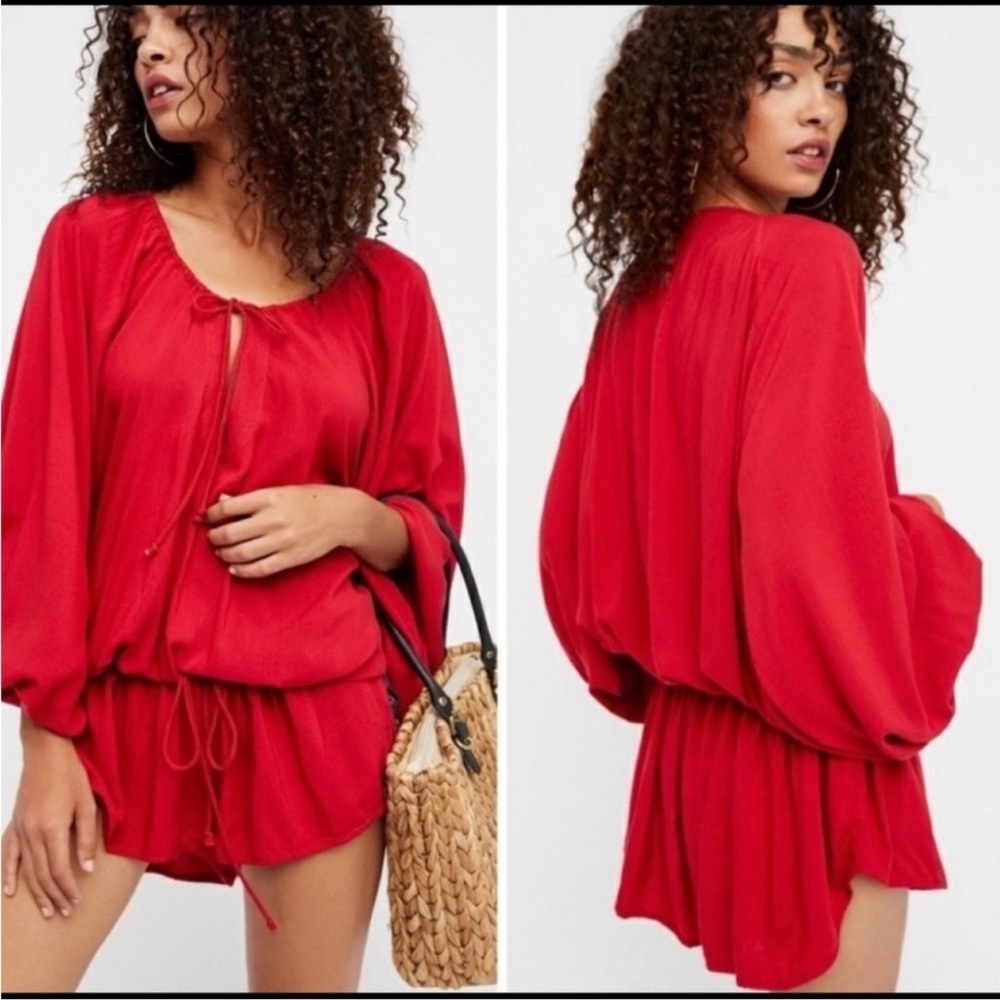 NWT OneXOne Teaspoon Aloha Romper in Red.           Women’s size XL